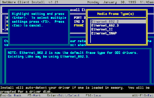 Sieciowy system operacyjny NetWare 3.11 firmy Novell