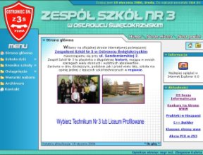Strona internetowa ZS3 - edycja V - 2006