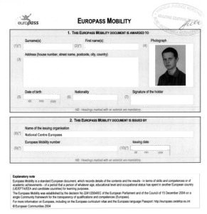 Certyfikat EUROPASS - MOBILITY jest wany w caej Unii Europejskiej