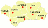 Malaga pooona jest na poudniu Andaluzji