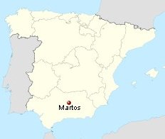Martos znajduje si na zachodnim szczycie pasma grskiego Sierra Jabalcuz